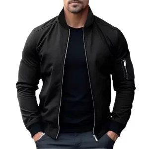 New Jackets for Men Solid Color Bomber Jacket Coat Business Male Coats Windbreaker Mens Zipper Korean Basic Streetwear Tops