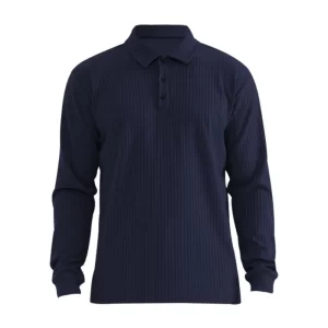 Spring Autumn Men's Casual Shirts Stripe Stretch T-shirts Turn Down Collar Cozy Sweatshirt Polo Shirts for Men Solid Color
