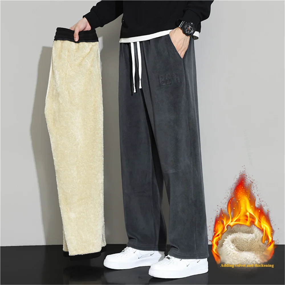 Men's casual pants and thick winter wool-lined multi-functional pants - windproof and warm pants for men in cold weather - Image 4
