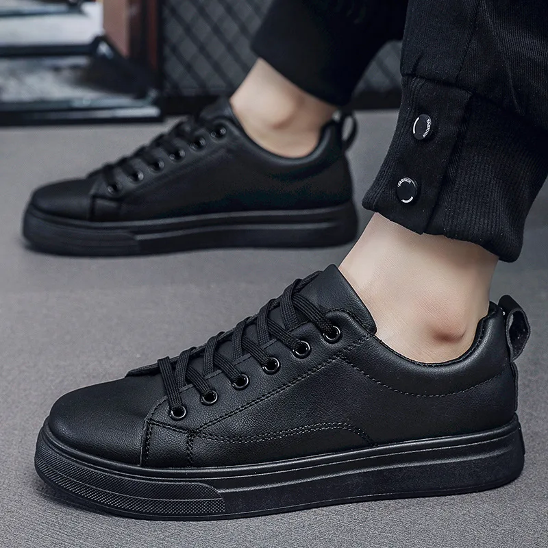 New Spring and Autumn Men's Casual Board Shoes Trendy Student White Shoes, Fashionable Men's Single Shoes - Image 4
