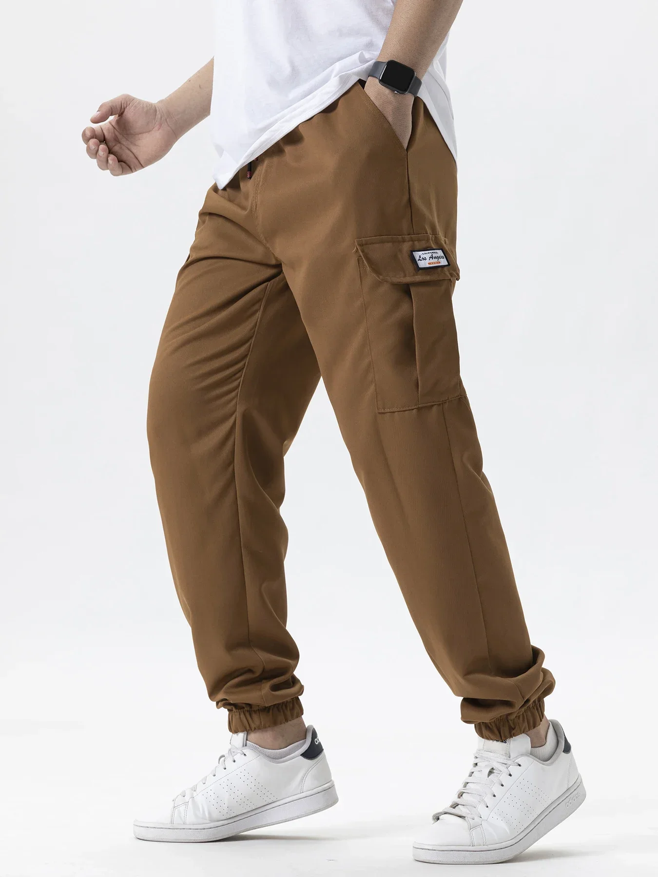 Men's Casual Cargo Sweatpants Spring/Autumn S-2XL Waist Drawstring Joggers Hiking Tactical Pants for Men with Pockets - Image 6