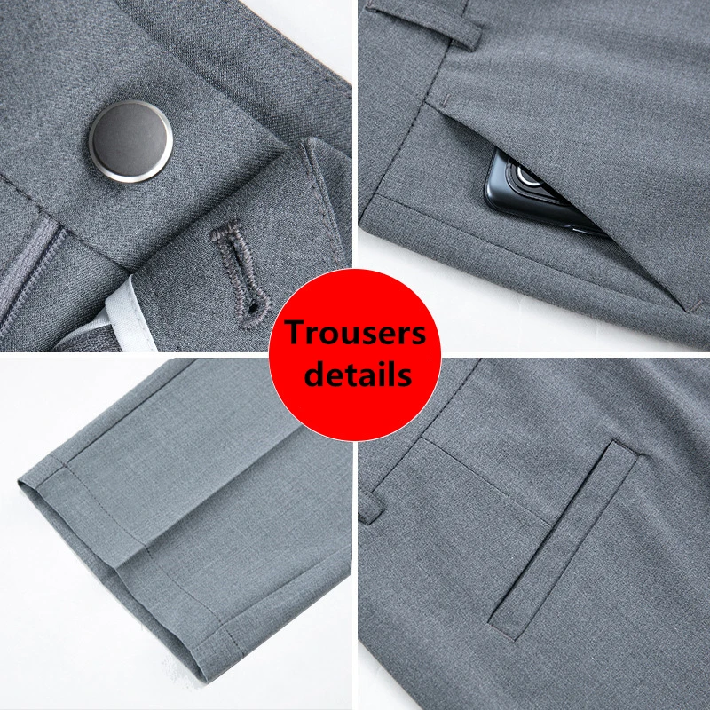 New Autumn Women's Suit Pants, Black Gray Khaki Pantalones Spring Female Slim Trousers, Asian Size 26 27 28 29 30 31 32 33 - Image 8