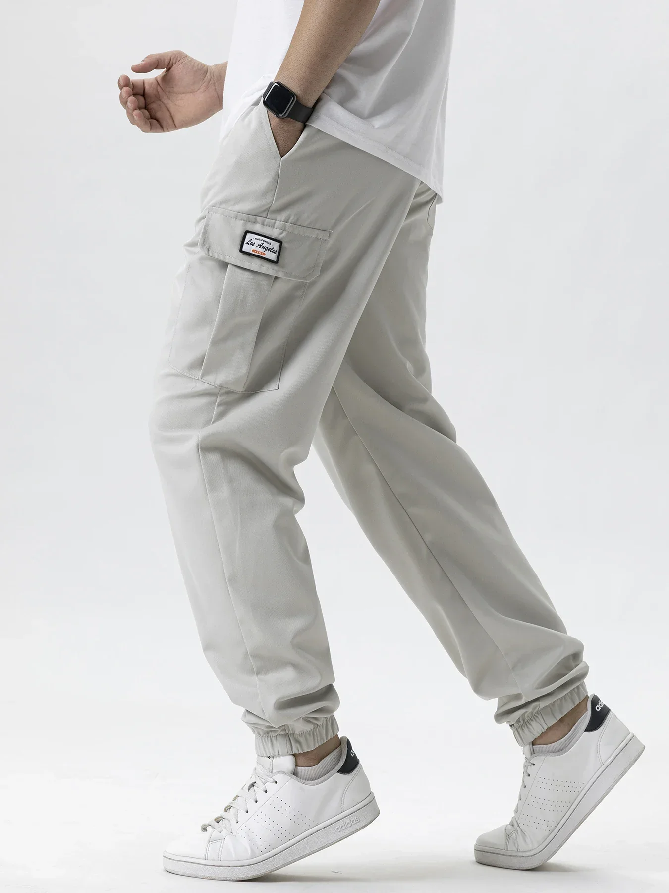 Men's Casual Cargo Sweatpants Spring/Autumn S-2XL Waist Drawstring Joggers Hiking Tactical Pants for Men with Pockets - Image 4