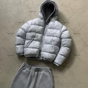 2025 High Street Harajuku Fashion Waterproof Zipper Hooded Jacket Men Streetwear Retro Camouflage Embroidered Warm Coat Women