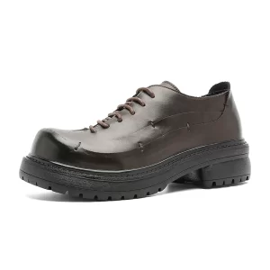 Personality Men's Leather Casual Shoes Comfortable Business Shoes Fashion Sneakers Man Driving Shoes Versatile Oxford Footwear