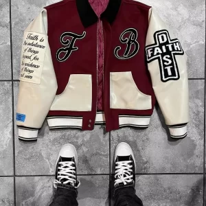 American New Fashion PU Leather Tide Brand Baseball Uniform Y2K Vintage Hip Hop Casual Loose Handsome Coat Men And Women