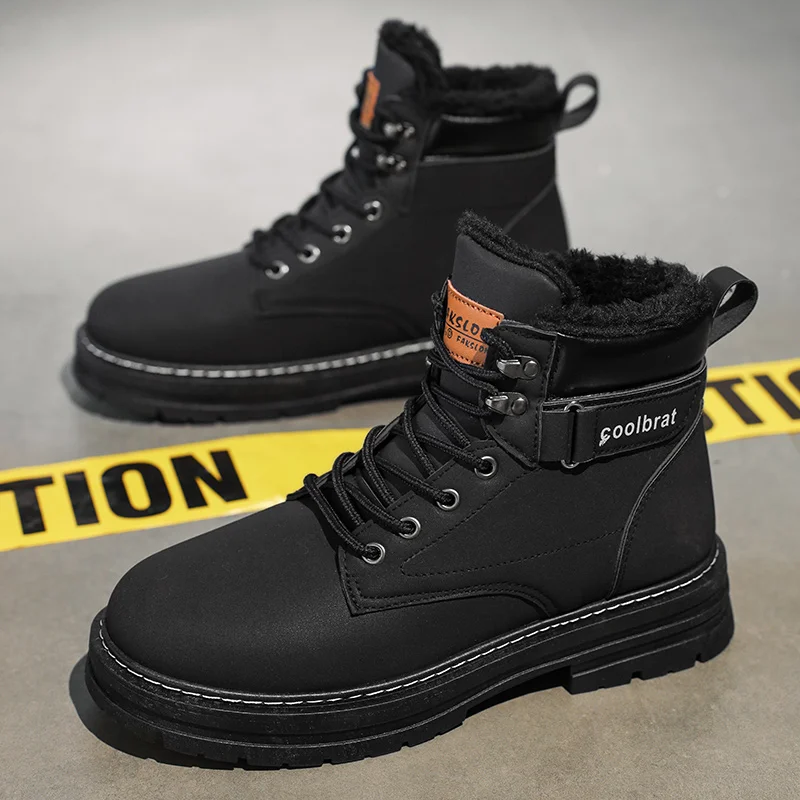 Men's high top denim boots, casual sports shoes, trendy and fashionable men's boots - Image 5