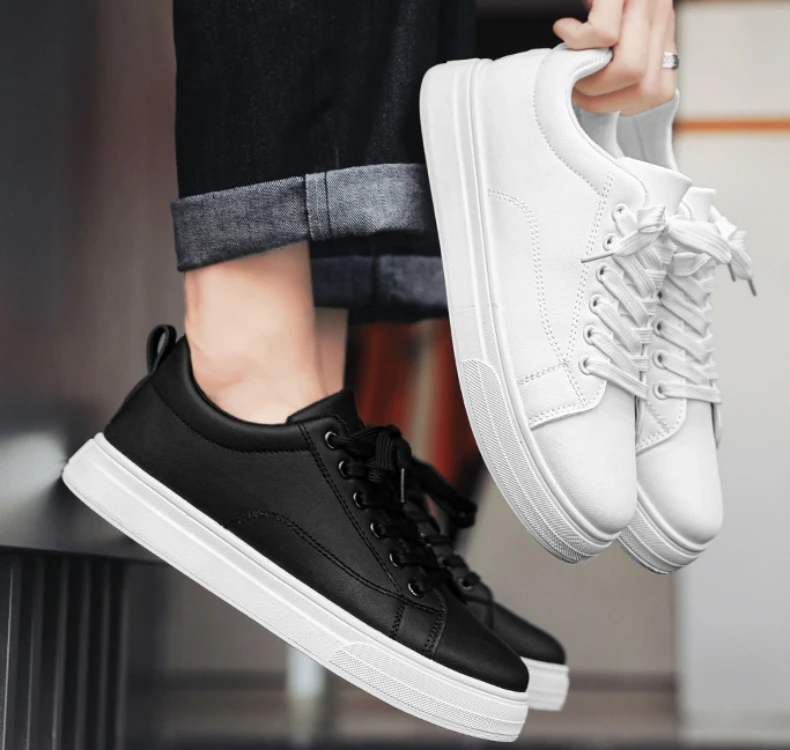 New Spring and Autumn Men's Casual Board Shoes Trendy Student White Shoes, Fashionable Men's Single Shoes - Image 7