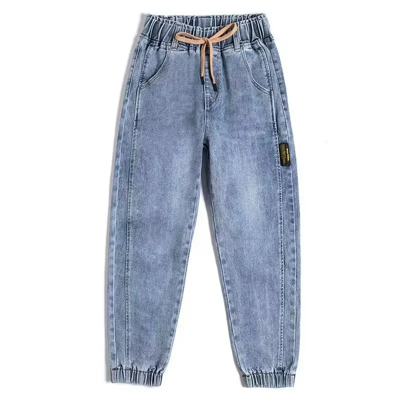 Cargo Jeans Women 2024 Spring and Autumn Korean Version of High Waist Pants Loose Slimming Straight Leg Bundle Haren Pants Tide - Image 2