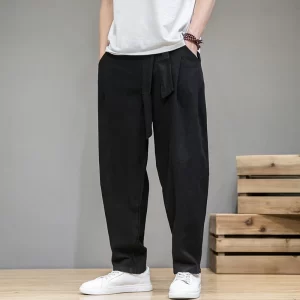Spring Casual Pants Men Elastic Waist Casual Harem Pant Loose Sweatpants Traditional Chinese Trousers pantalons homme