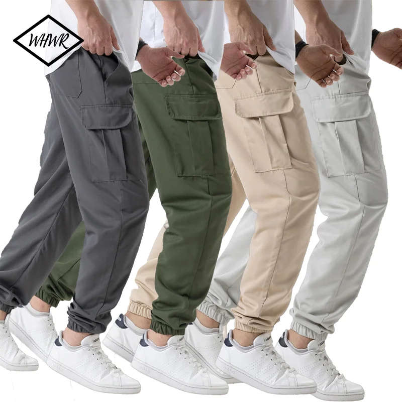 Men's Casual Cargo Sweatpants Spring/Autumn S-2XL Waist Drawstring Joggers Hiking Tactical Pants for Men with Pockets - Image 7