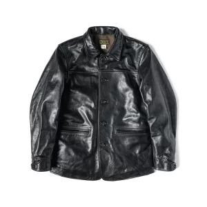 Rugged Bronson Lot-339 Brakeman Horse Leather Coat Vegetable Tanned Horse Leather Jacket Wool Liner Thick Jacket