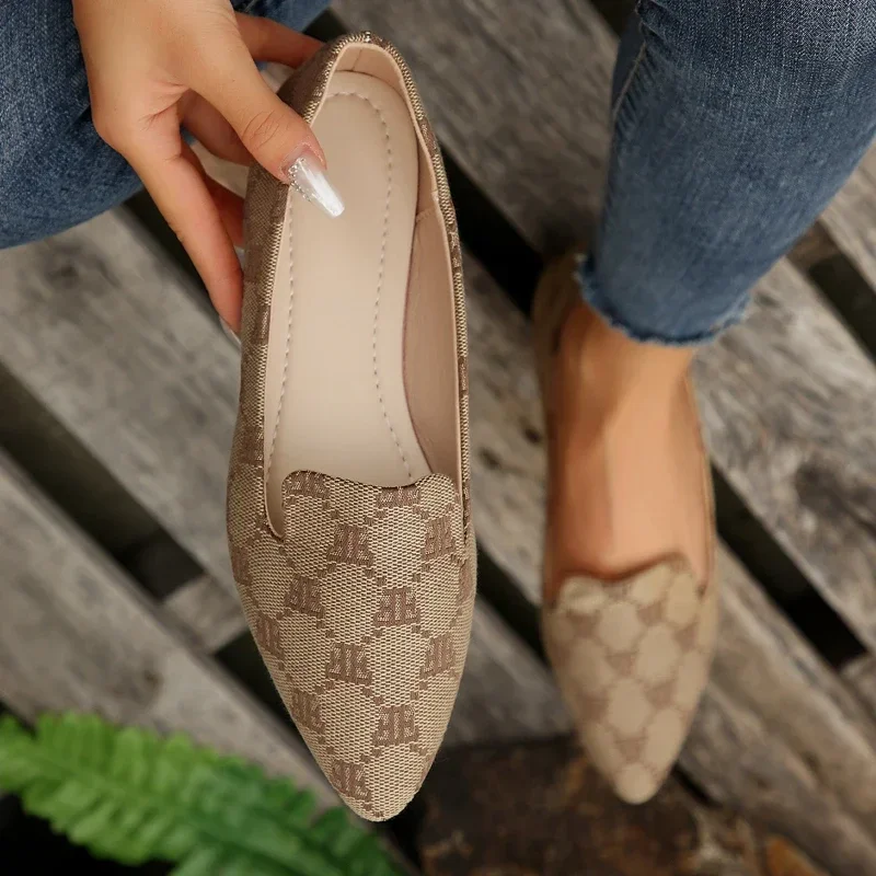 Spring and Autumn Fashion New Solid Color Sexy Pointed Toe Shallow Mouth Women's Casual and Comfortable Flat Walking Shoes - Image 5