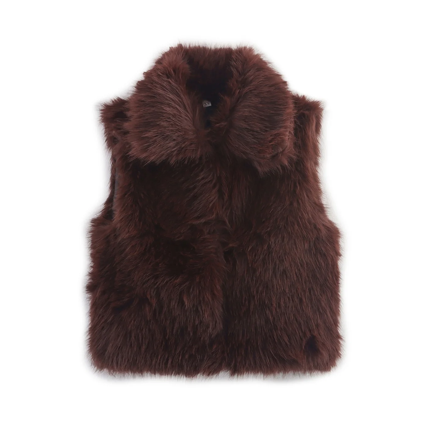 2025 Autumn Solid Women's Thick Warm Faux Fur Waistcoat Sleeveless Lapel Collar Front Hook Female Outerwear Fashion Chic Vest To - Image 4