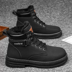 Men's high top denim boots, casual sports shoes, trendy and fashionable men's boots