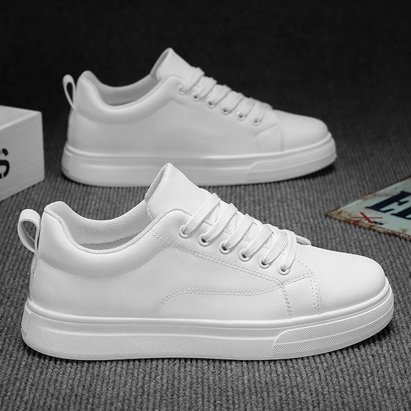 New Spring and Autumn Men's Casual Board Shoes Trendy Student White Shoes, Fashionable Men's Single Shoes - Image 2