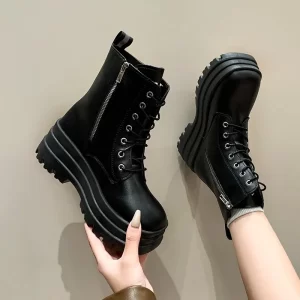 Winter New Wear-resistant Sports Comfortable Knight Boots Fashionable Zipper Thick-soled Women's Boots Boots Women