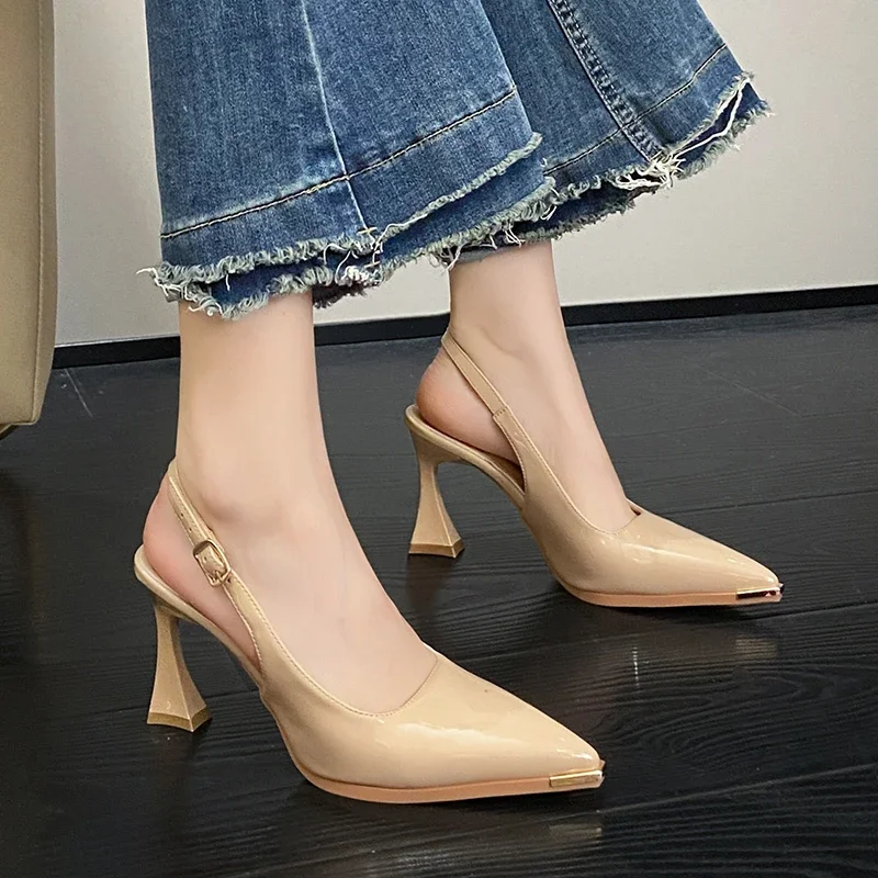 New Summer Pointed Toe Shallow Mouth Sexy Comfortable Party High Heel Sandals Fashionable Light Elegant Party Women's Shoes