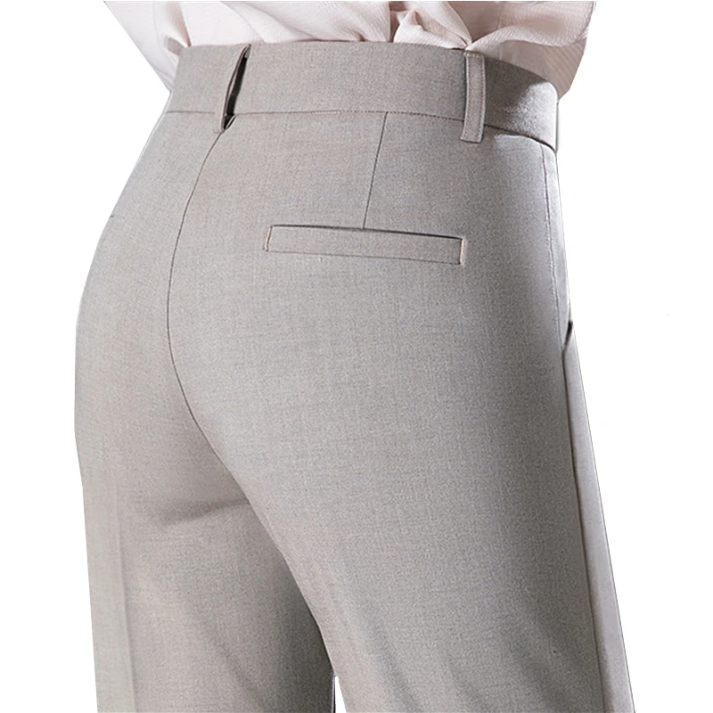 New Autumn Women's Suit Pants, Black Gray Khaki Pantalones Spring Female Slim Trousers, Asian Size 26 27 28 29 30 31 32 33 - Image 5