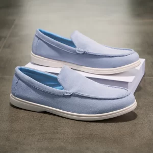 Men's casual shoes Vulcanized Work loafers Mesh Lightweight Man sports shoes Canvas Shoes for Men zapatos para hombres2025
