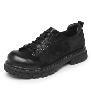 Men's Shoes Genuine Leather Lace-up Formal Shoes Rubber Sole Luxury Brand Business Office Dress Shoes New Wedding Casual Shoes