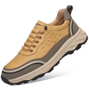 Leisure Man Walk Vulcanize Footwear Fashion Brand Leather Hiking Shoes Trainers Hot Sale Casual Shoes Outdoor Men's Sneakers