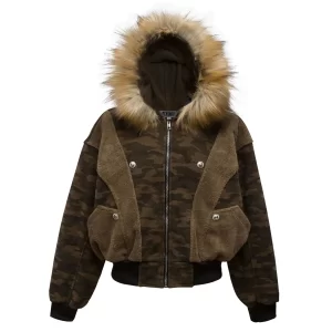 2025 Winter Trend New Fashion Thick Camouflage Cold Loose Jacket Male Y2K Harajuku Hip Hop Popular Casual Hooded Couple Jacket