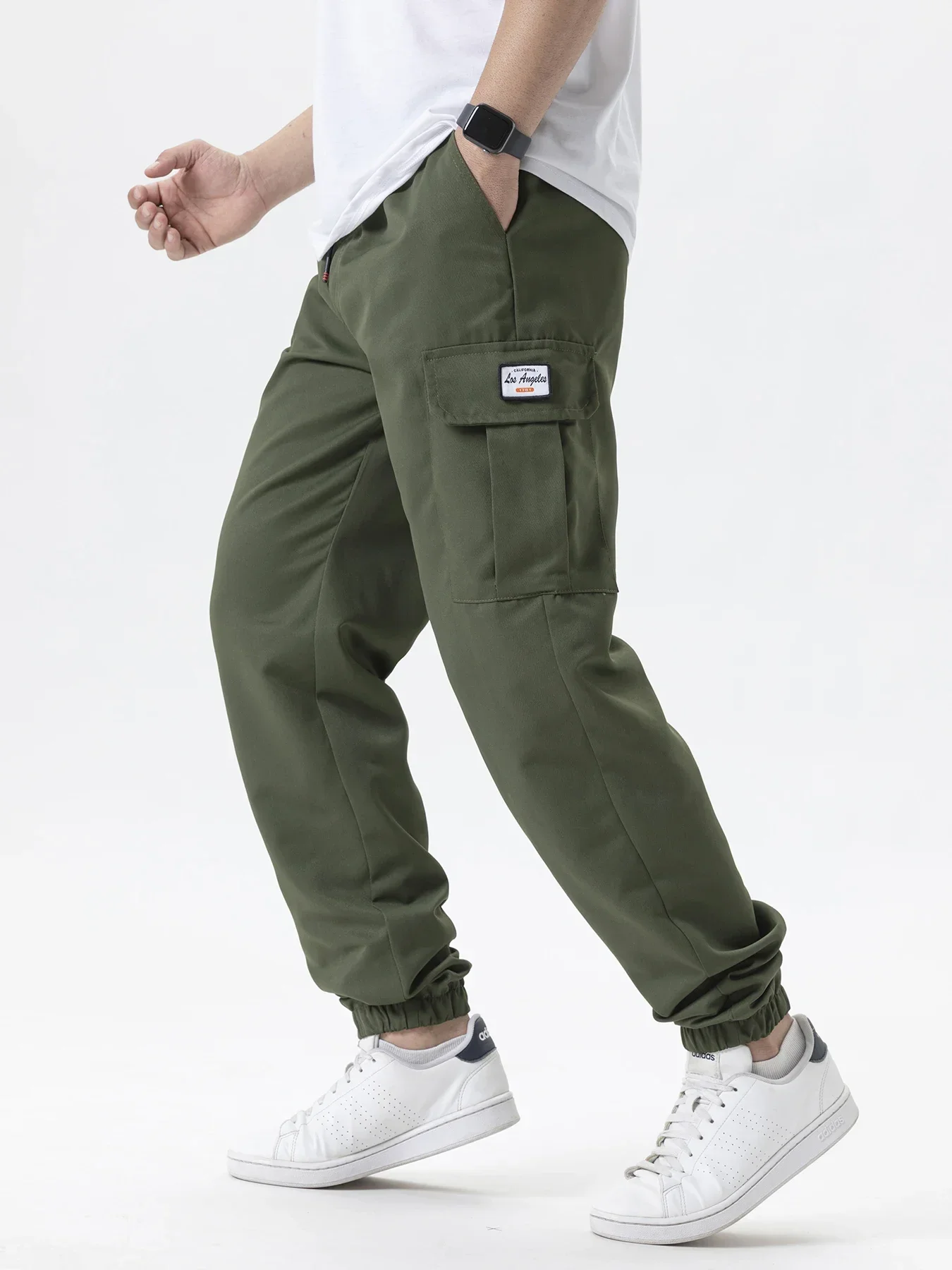 Men's Casual Cargo Sweatpants Spring/Autumn S-2XL Waist Drawstring Joggers Hiking Tactical Pants for Men with Pockets - Image 3