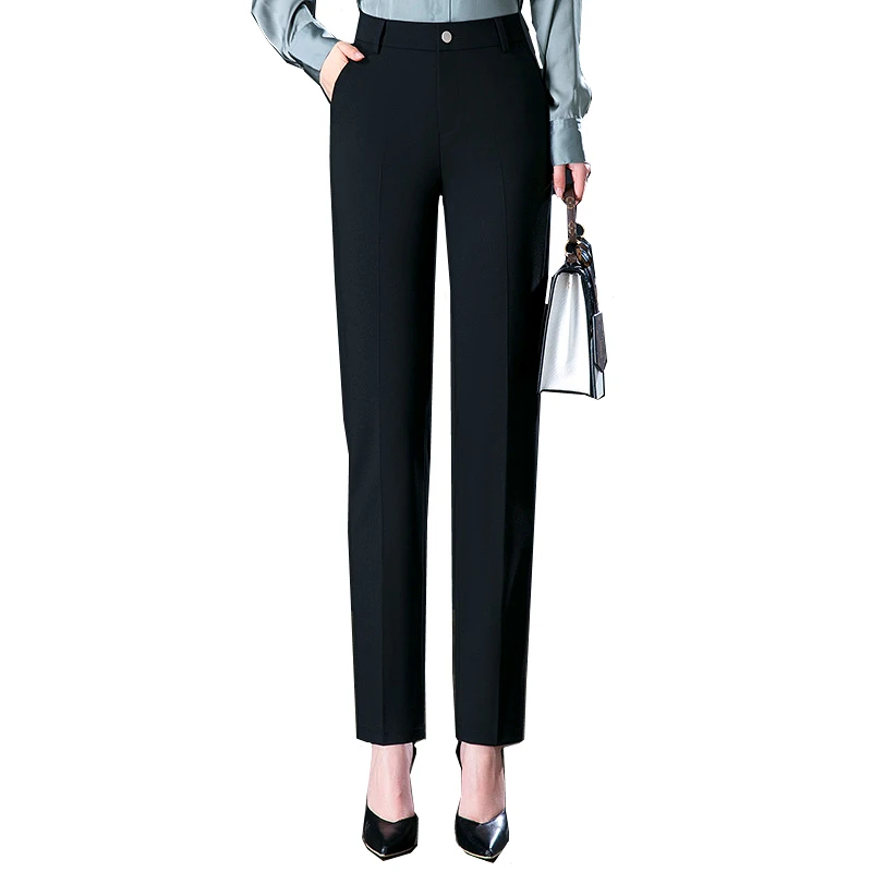 New Autumn Women's Suit Pants, Black Gray Khaki Pantalones Spring Female Slim Trousers, Asian Size 26 27 28 29 30 31 32 33 - Image 6