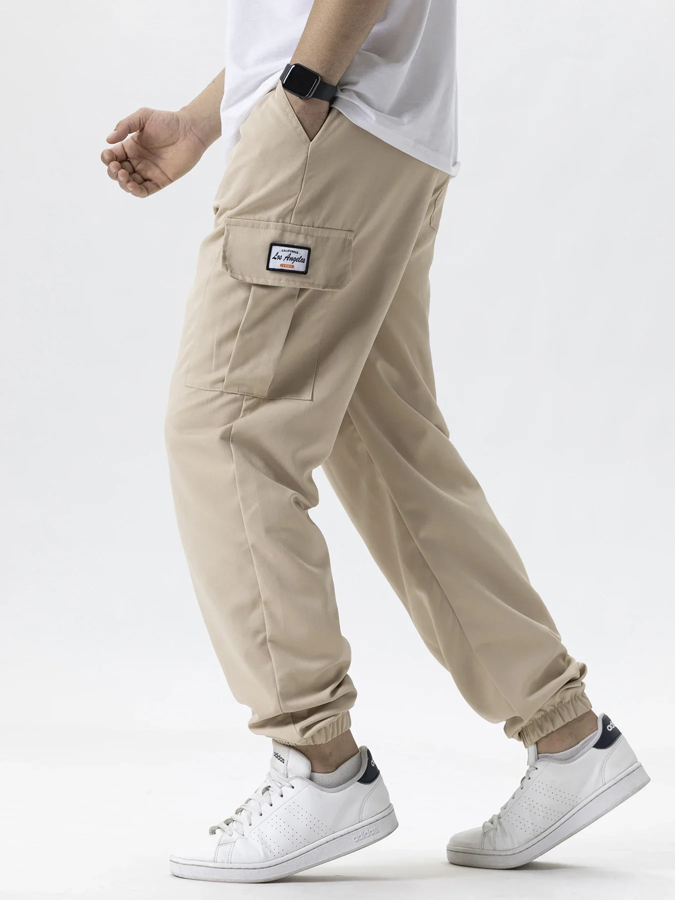 Men's Casual Cargo Sweatpants Spring/Autumn S-2XL Waist Drawstring Joggers Hiking Tactical Pants for Men with Pockets - Image 5