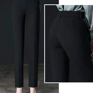 New Autumn Women's Suit Pants, Black Gray Khaki Pantalones Spring Female Slim Trousers, Asian Size 26 27 28 29 30 31 32 33