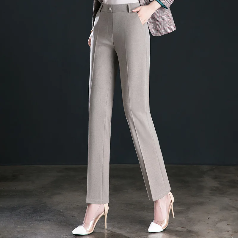 New Autumn Women's Suit Pants, Black Gray Khaki Pantalones Spring Female Slim Trousers, Asian Size 26 27 28 29 30 31 32 33 - Image 3