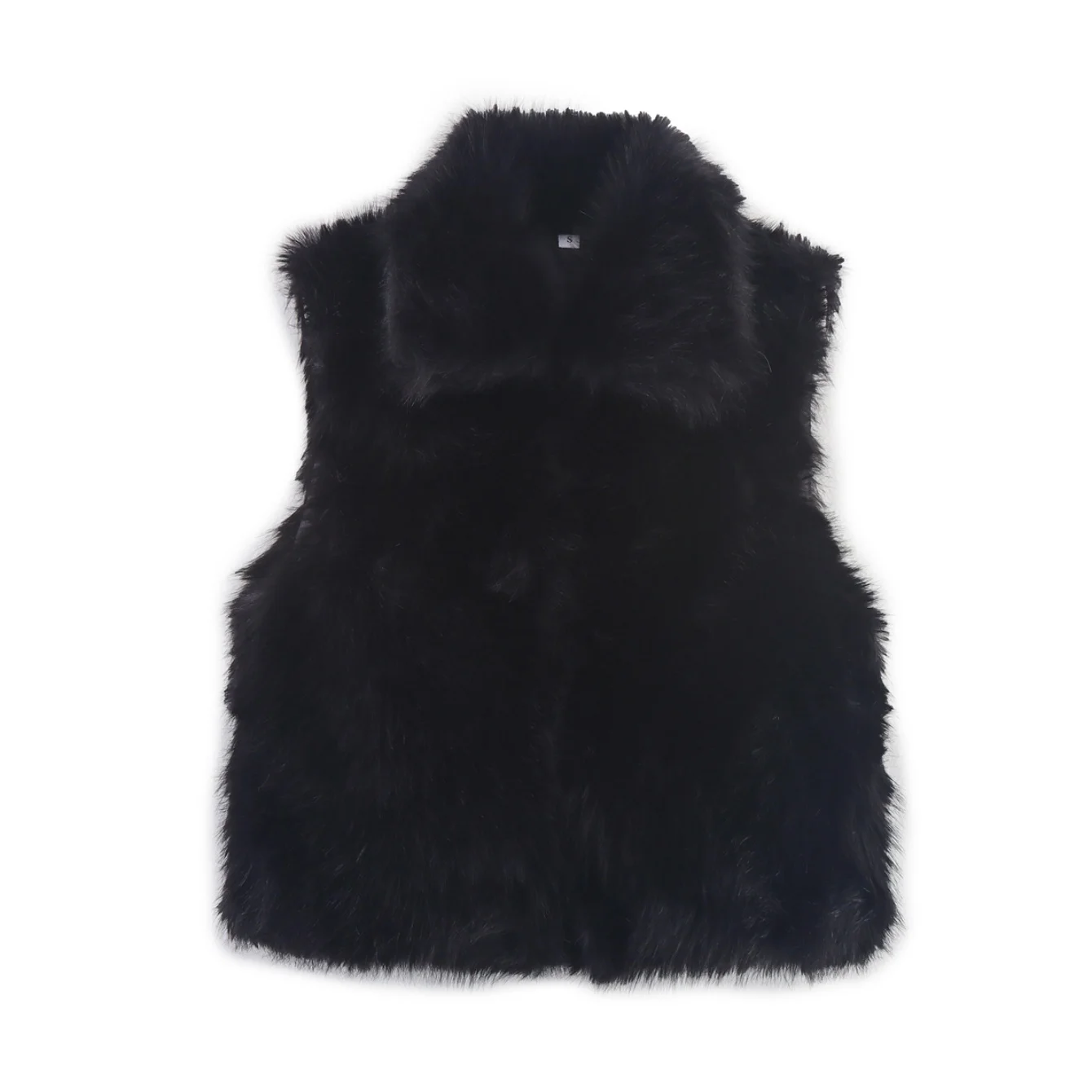 2025 Autumn Solid Women's Thick Warm Faux Fur Waistcoat Sleeveless Lapel Collar Front Hook Female Outerwear Fashion Chic Vest To - Image 2