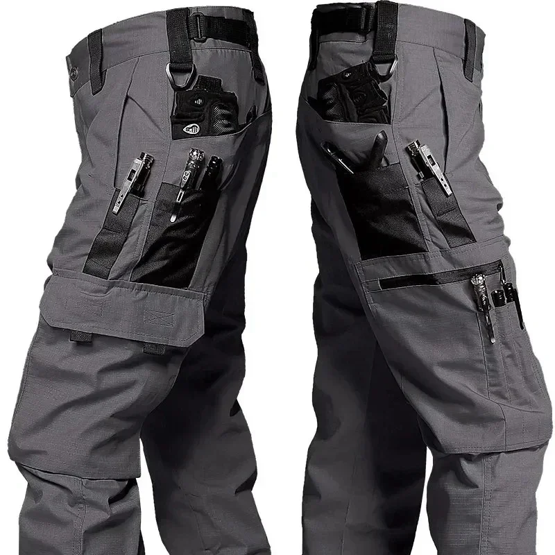 New Tactical Work Pants Men Outdoor Cargo Trousers Multi-pocket Waterproof Pant Autumn Spring Outdoor Workwear Hiking Trousers - Image 2