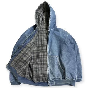 Winter Personality Double Sided Mens Down Jacket Thicken Warm HoodIie Y2k Reversible Zipper Casual Fleece Padded Unisex Coats