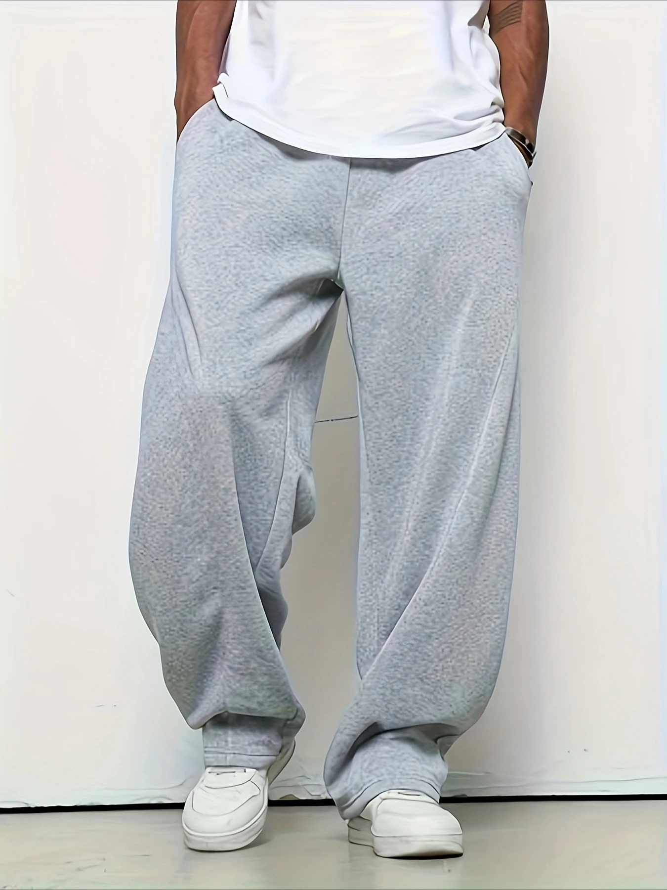 Autumn and winter pants boys handsome casual trousers new simple straight sweatpants boys versatile single-piece trousers