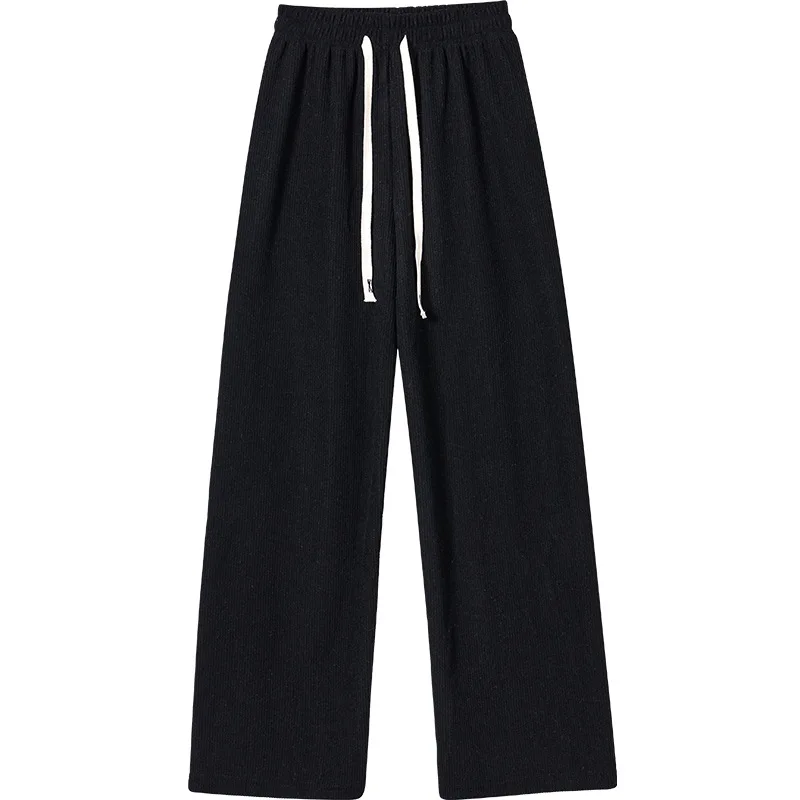 Winter Women Fleece Wide Leg Long Pants Thicken Warm Winter Stright Long Elastic Waist Trousers Casual Loose Female Botton Pants - Image 11